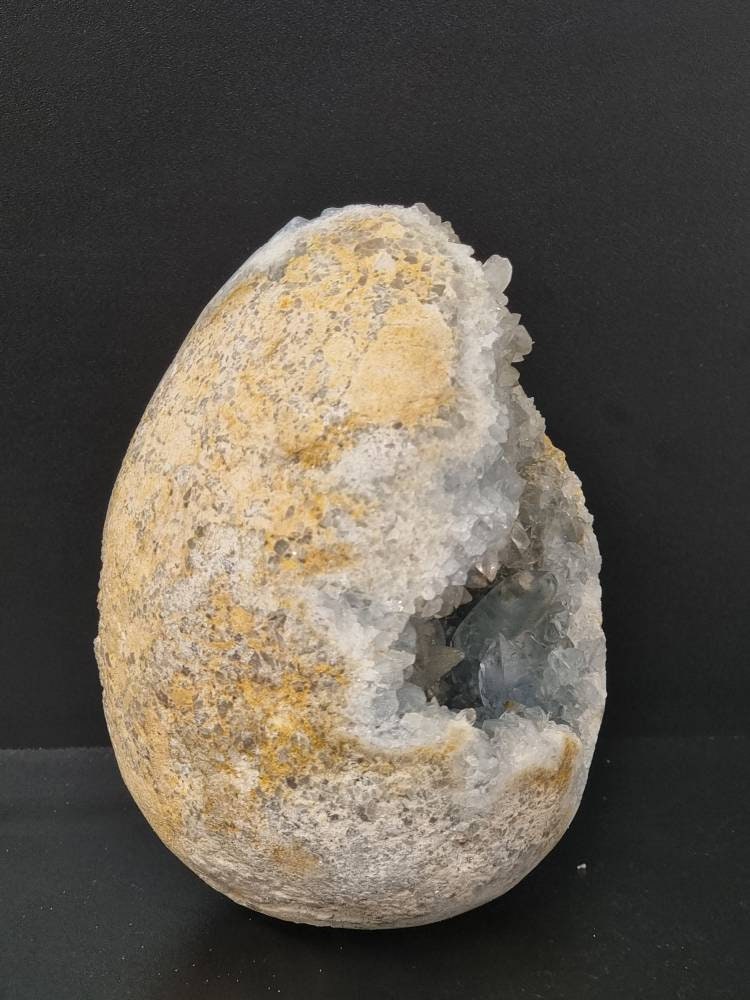 17) Large Celestite Crystal Egg