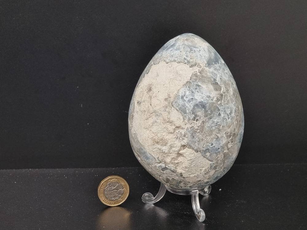 16) Celestite Crystal Egg