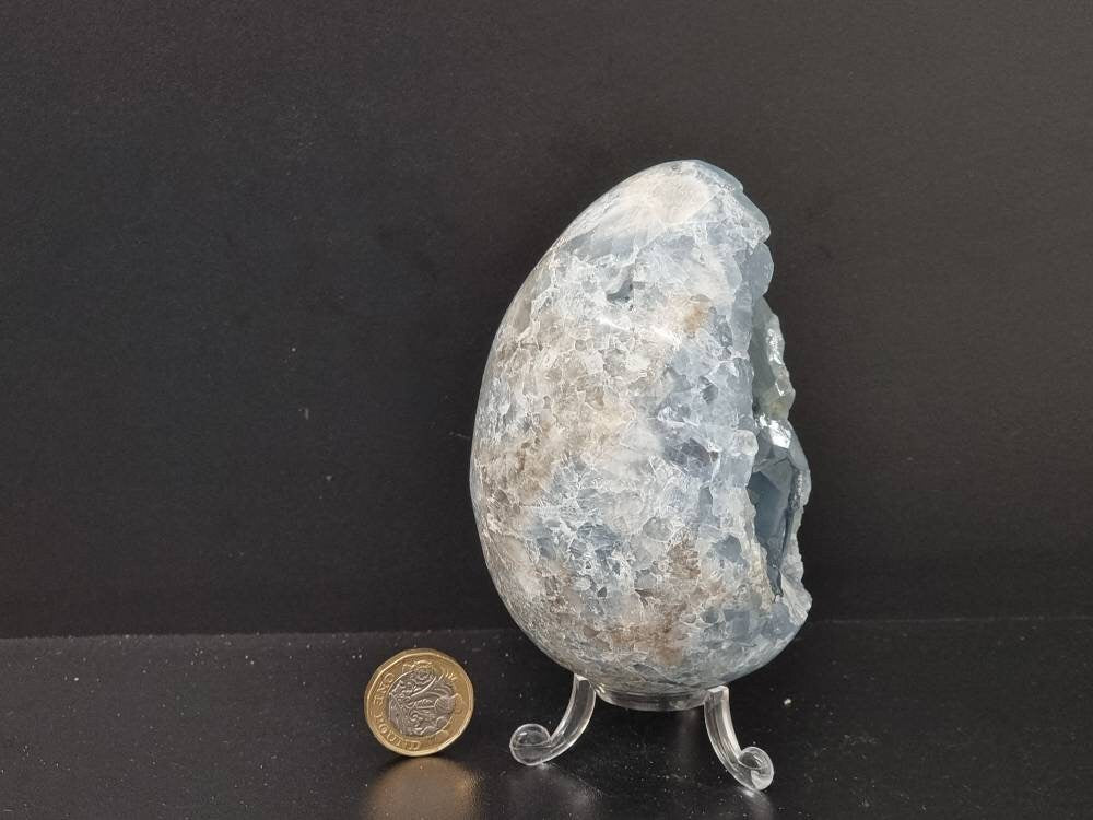 16) Celestite Crystal Egg