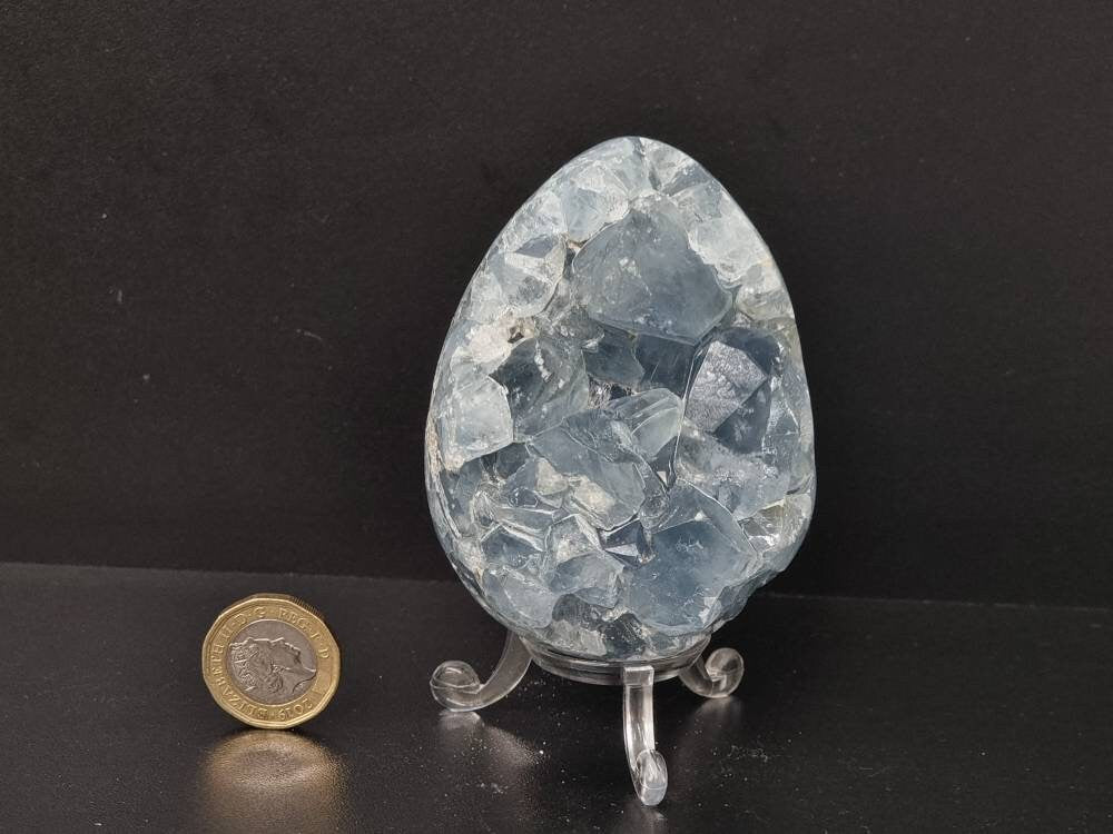 4) Celestite Crystal Egg