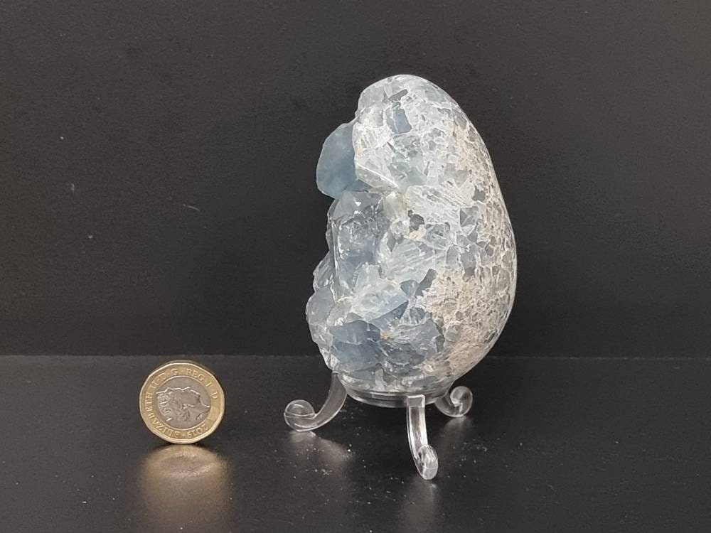 4) Celestite Crystal Egg