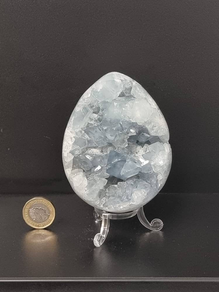 5) Celestite Crystal Egg