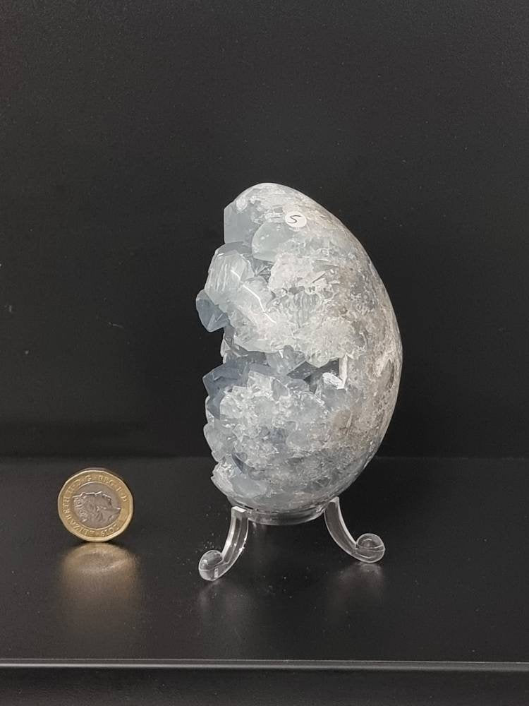 5) Celestite Crystal Egg