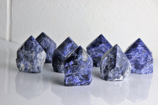 Sodalite Crystal Point Top Polished Brazil