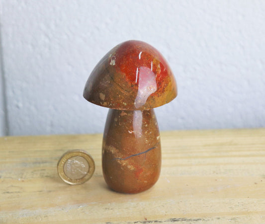  Jasper Crystal Mushroom Carving