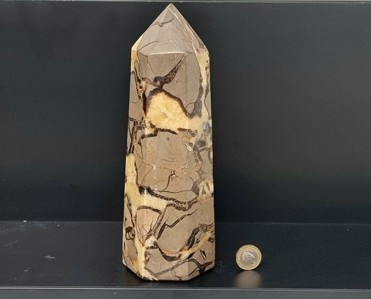 5) Large Septarian Crystal Prism