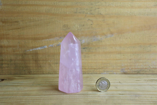 15) Rose Quartz Crystal Prism ~ Great Gift Home Decor