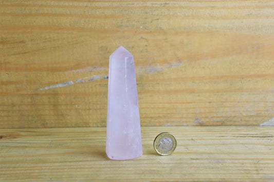 13) Rose Quartz Crystal Prism ~ Great Gift Unique Home Decor