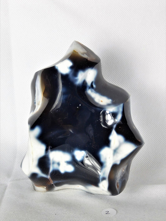 large orca agate crystal flame