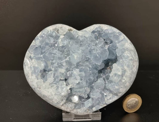 12) Large Celestite Crystal Heart