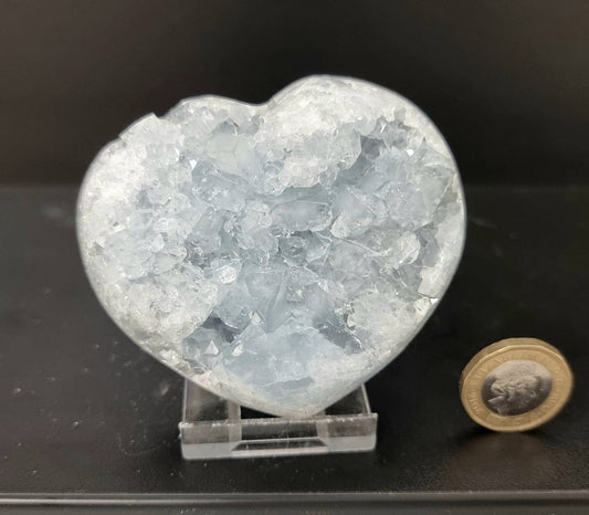 13) Large Celestite Crystal Heart