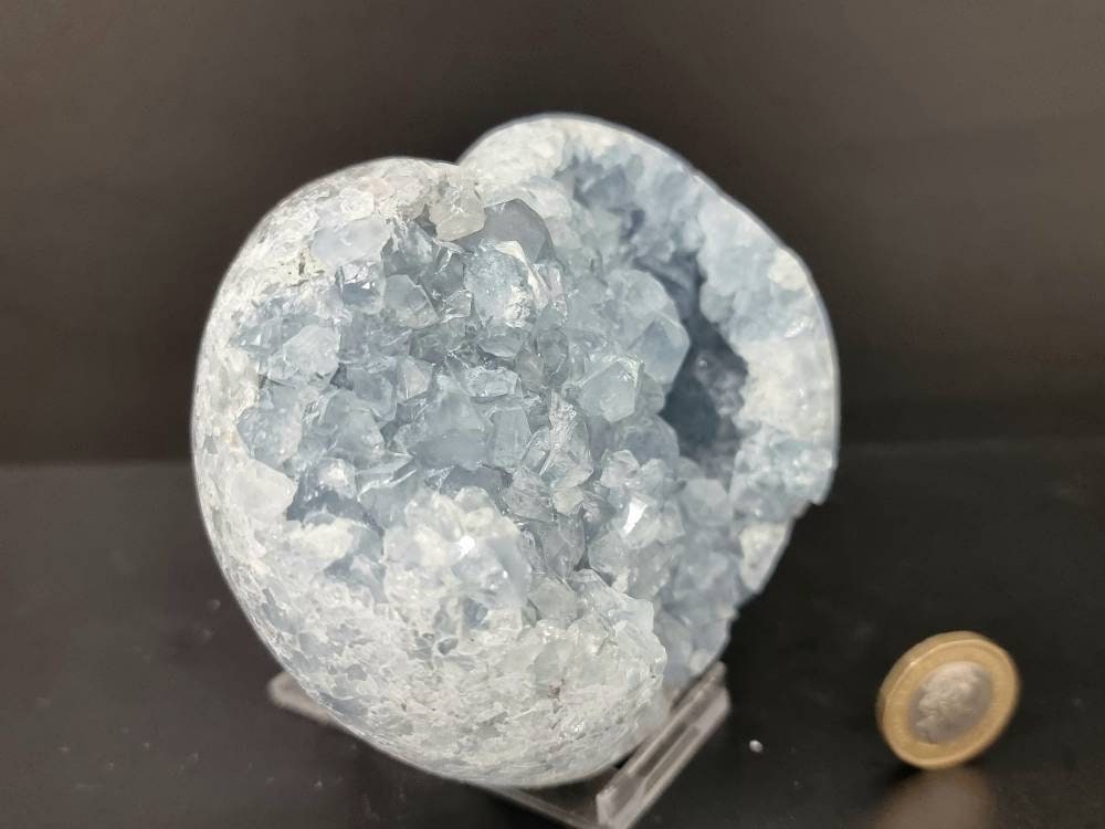 12) Large Celestite Crystal Heart