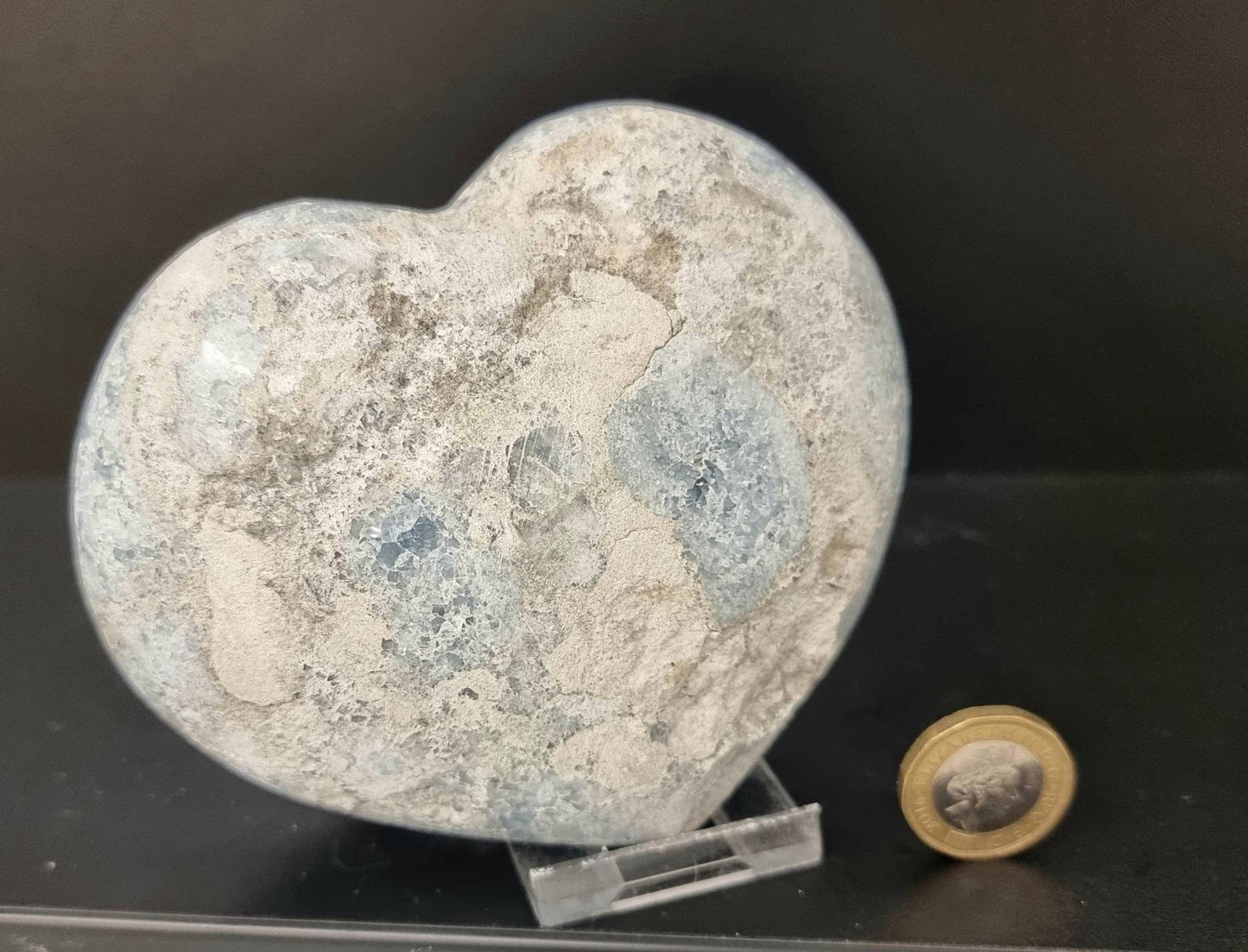 12) Large Celestite Crystal Heart