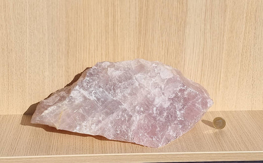 extra large rose quartz crystal raw pink