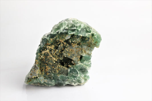 8) Fluorite Crystal + Pyrite Morocco