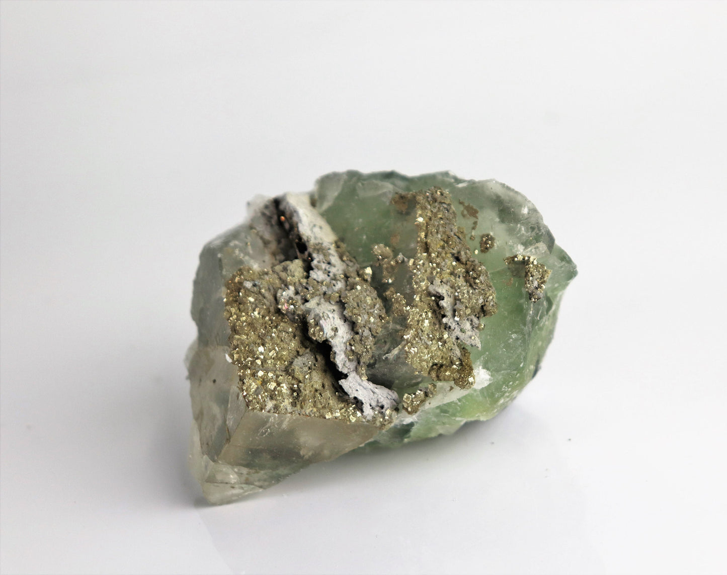 6) Fluorite Crystal + Pyrite Morocco