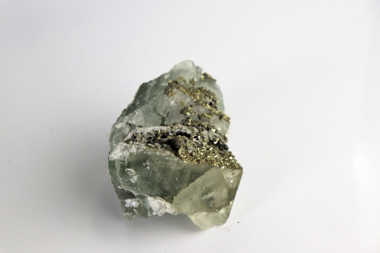 6) Fluorite Crystal + Pyrite Morocco