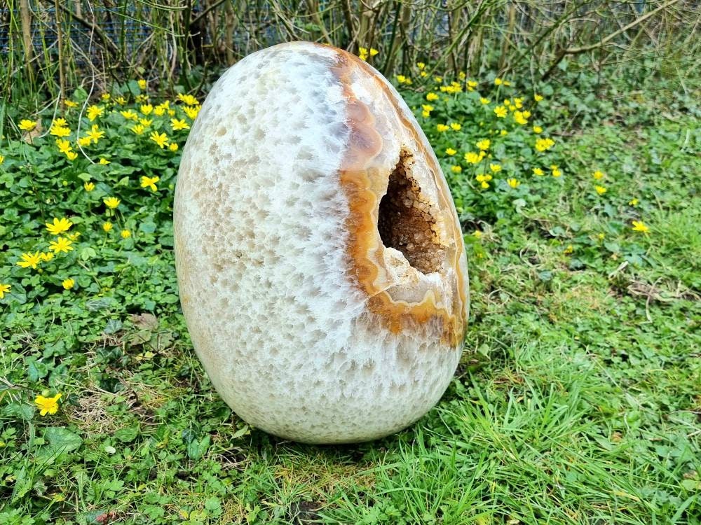 Very large Carnelian Crystal Geode Egg 42 KG