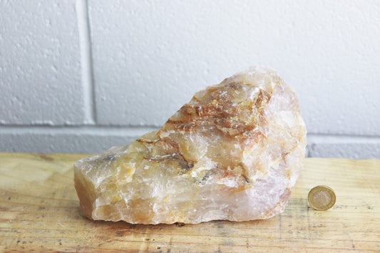 large raw golden healer crystal