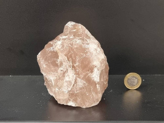 large raw rose quartz crystal