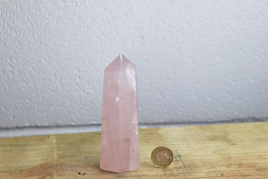 9) Rose Quartz Crystal Prism ~ Great Gift Home Decor