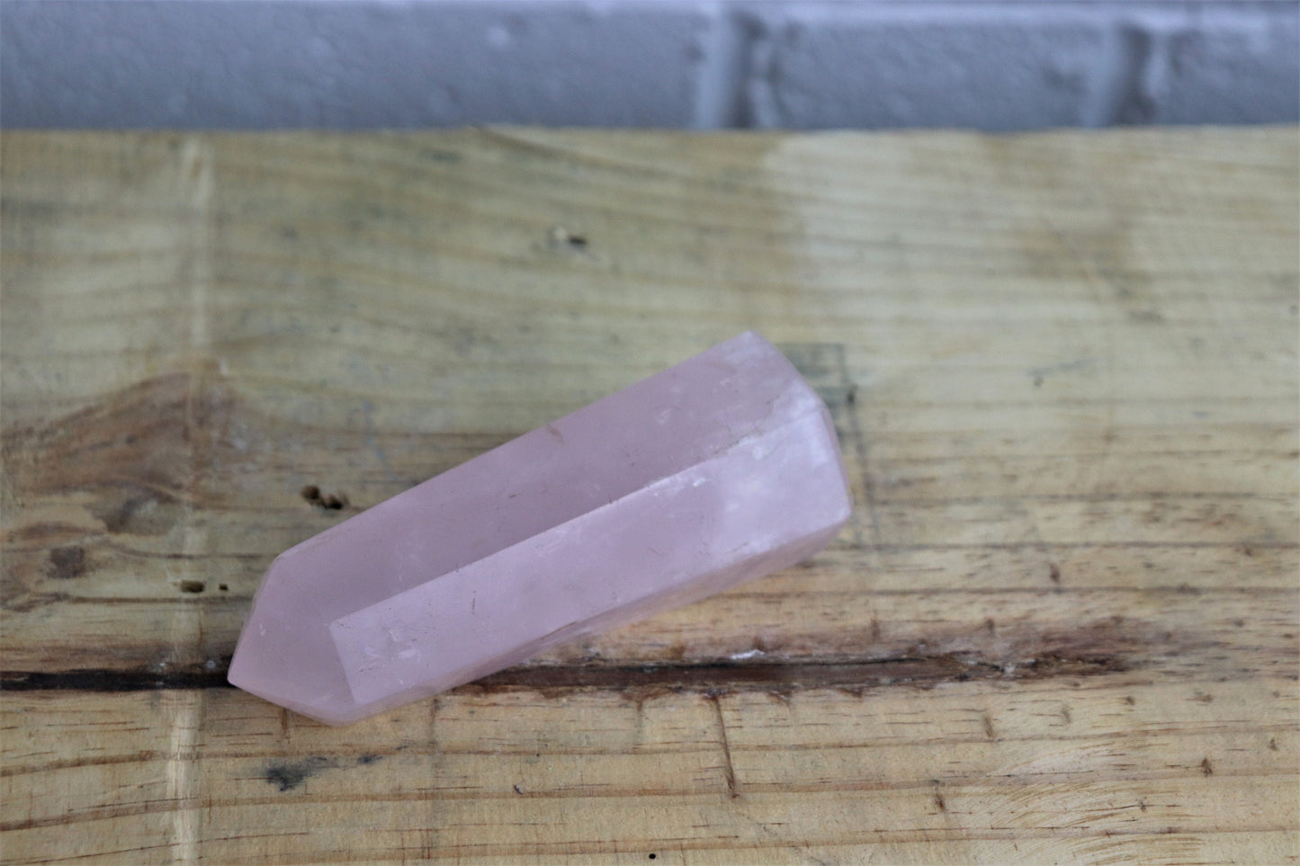 9) Rose Quartz Crystal Prism ~ Great Gift Home Decor