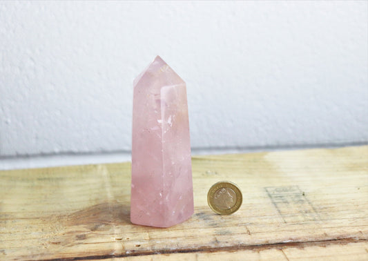 6) Rose Quartz Crystal Prism ~ Great Gift Home Decor