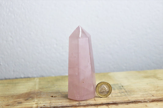 5) Rose Quartz Crystal Prism ~ Great Gift Home Decor