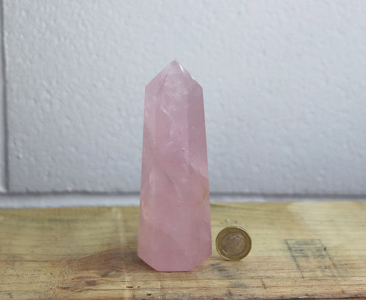 4) Rose Quartz Crystal Prism ~ Great Gift Home Decor