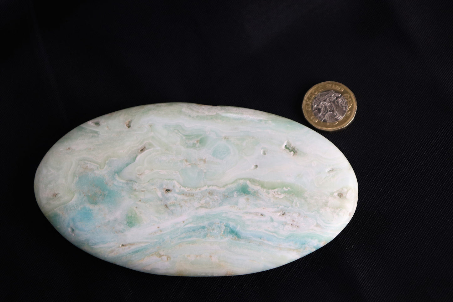 5) Hemimorphite Crystal Slice Palm Stone Extra Large