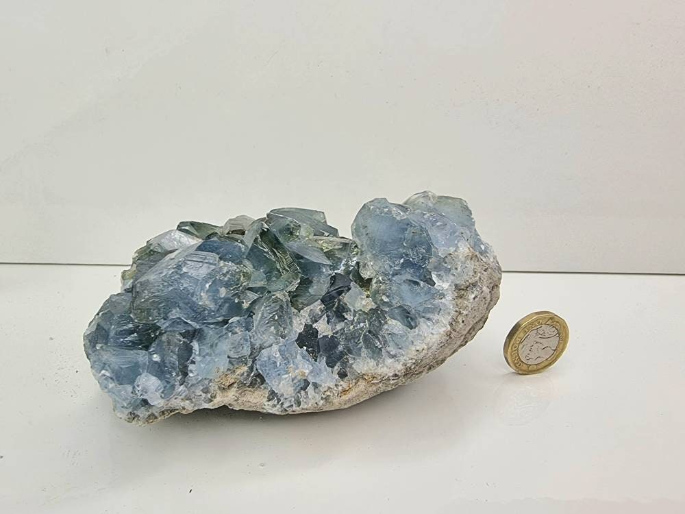 60) Large Celestite Crystal Natural Cluster