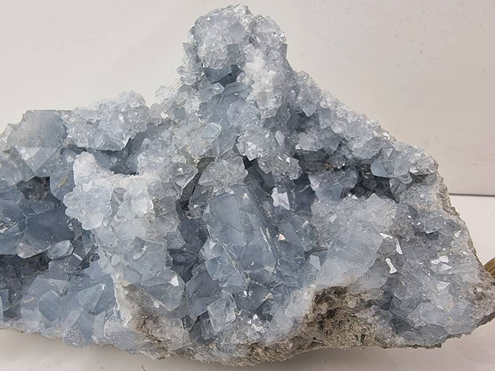 18) Large Celestite Crystal Natural Cluster