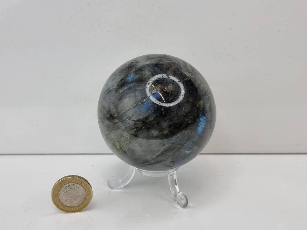 16) Labradorite Crystal Sphere