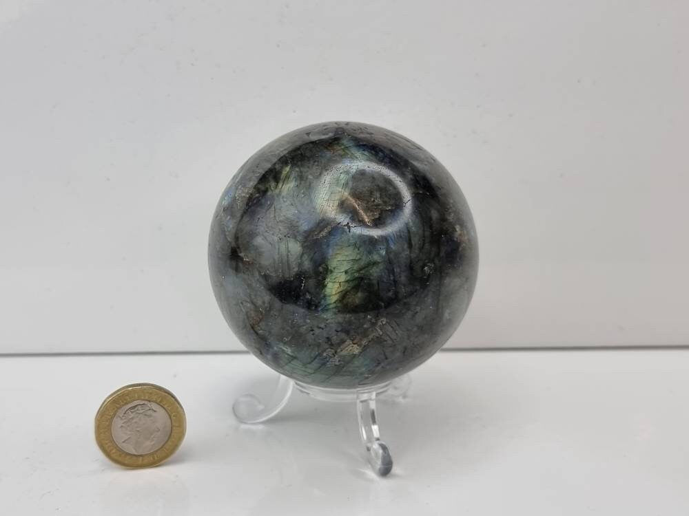 14) Labradorite Crystal Sphere