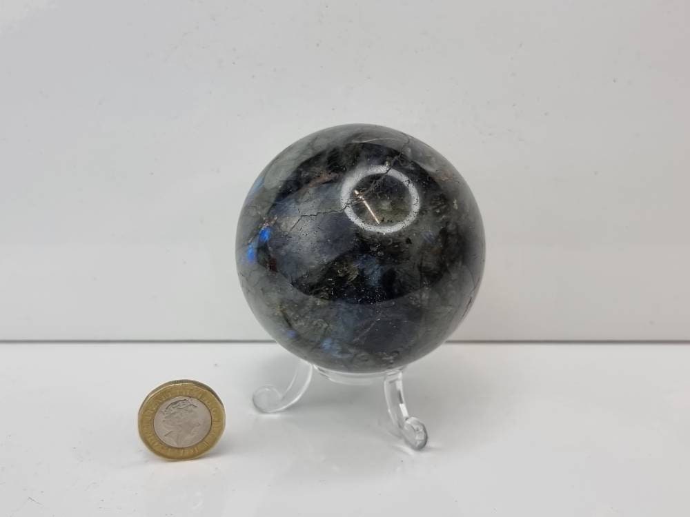 16) Labradorite Crystal Sphere