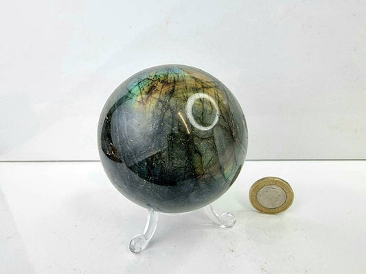 high quality labradorite crystal sphere from madagascar