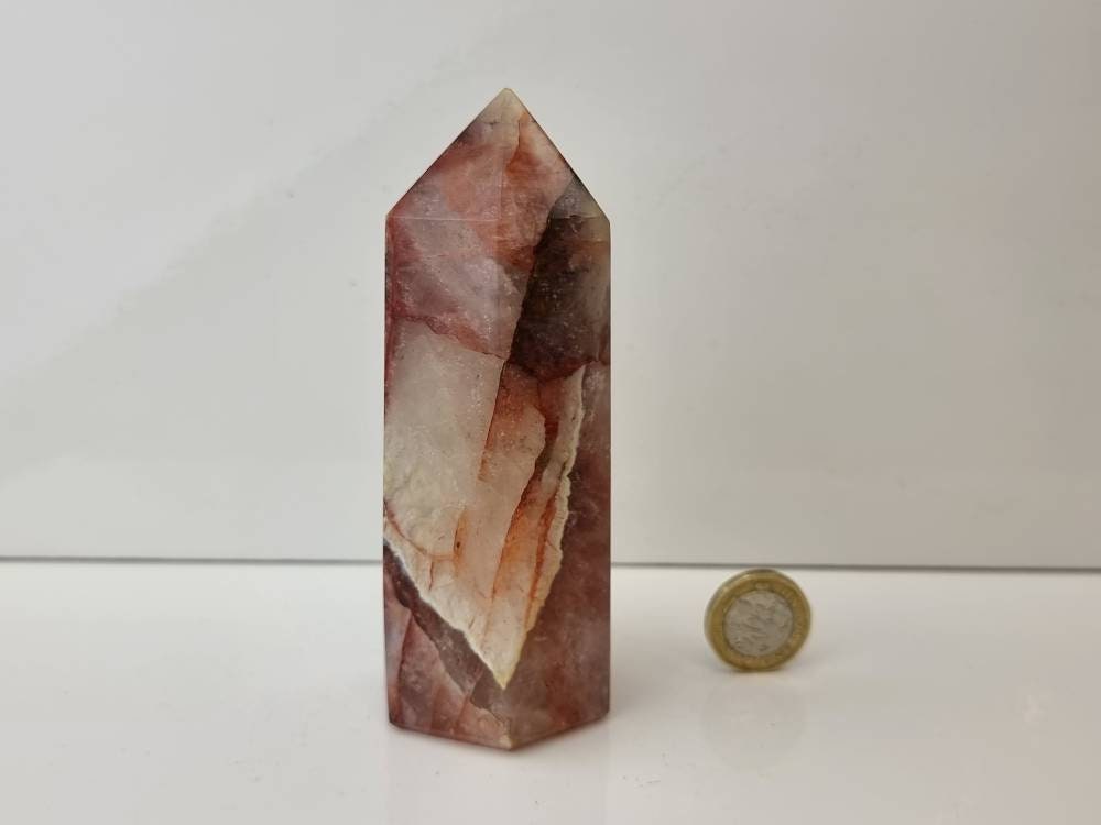 3) Fire Quartz Crystal Prism