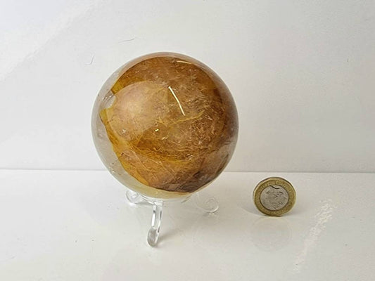 Golden Healer Quartz Crystal Sphere