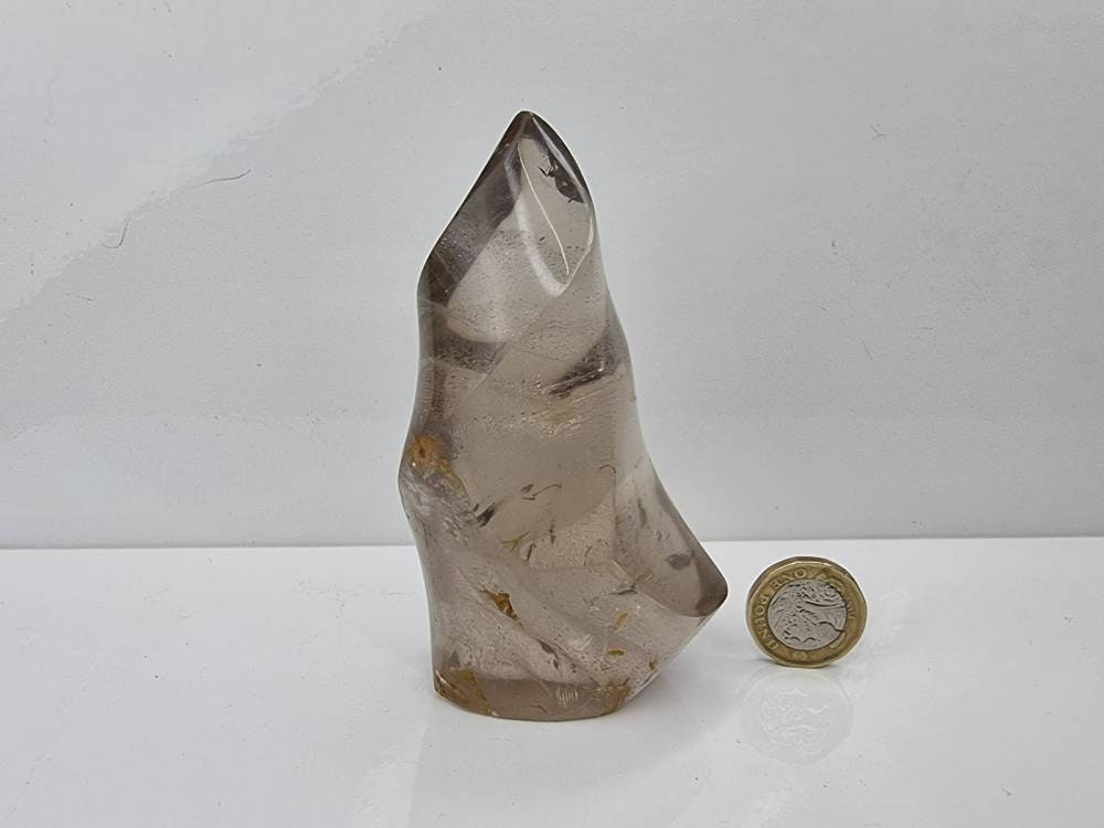 15) Smoky Quartz Crystal Flame