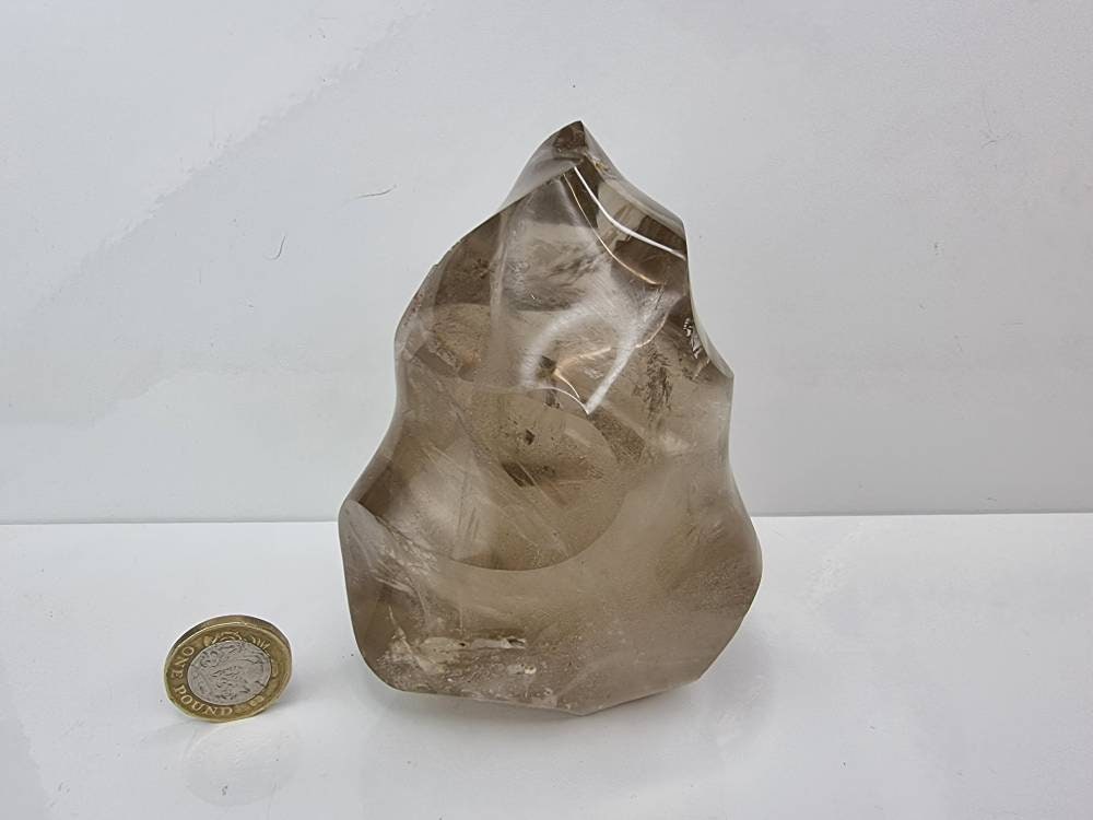 4) Smoky Quartz Crystal Flame