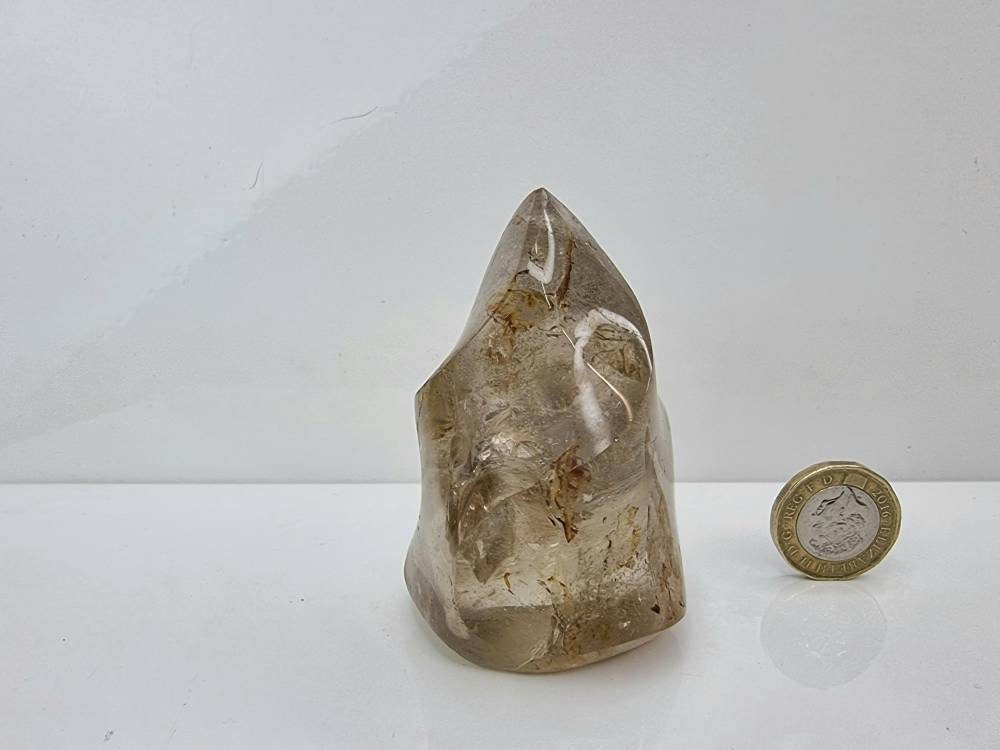 7) Smoky Quartz Crystal Flame