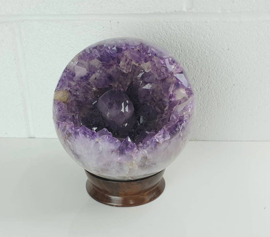 Large Amethyst Crystal Geode Sphere Interior Design Luxury Crystal Collection