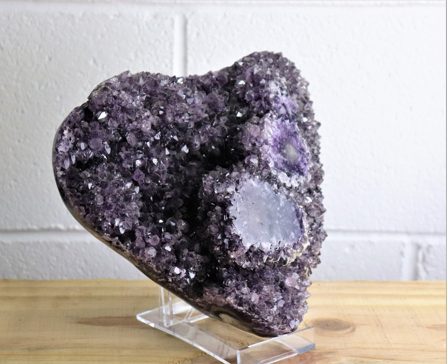 Extra Large Amethyst Crystal Heart Quartz Geode Carving  5.4 KG