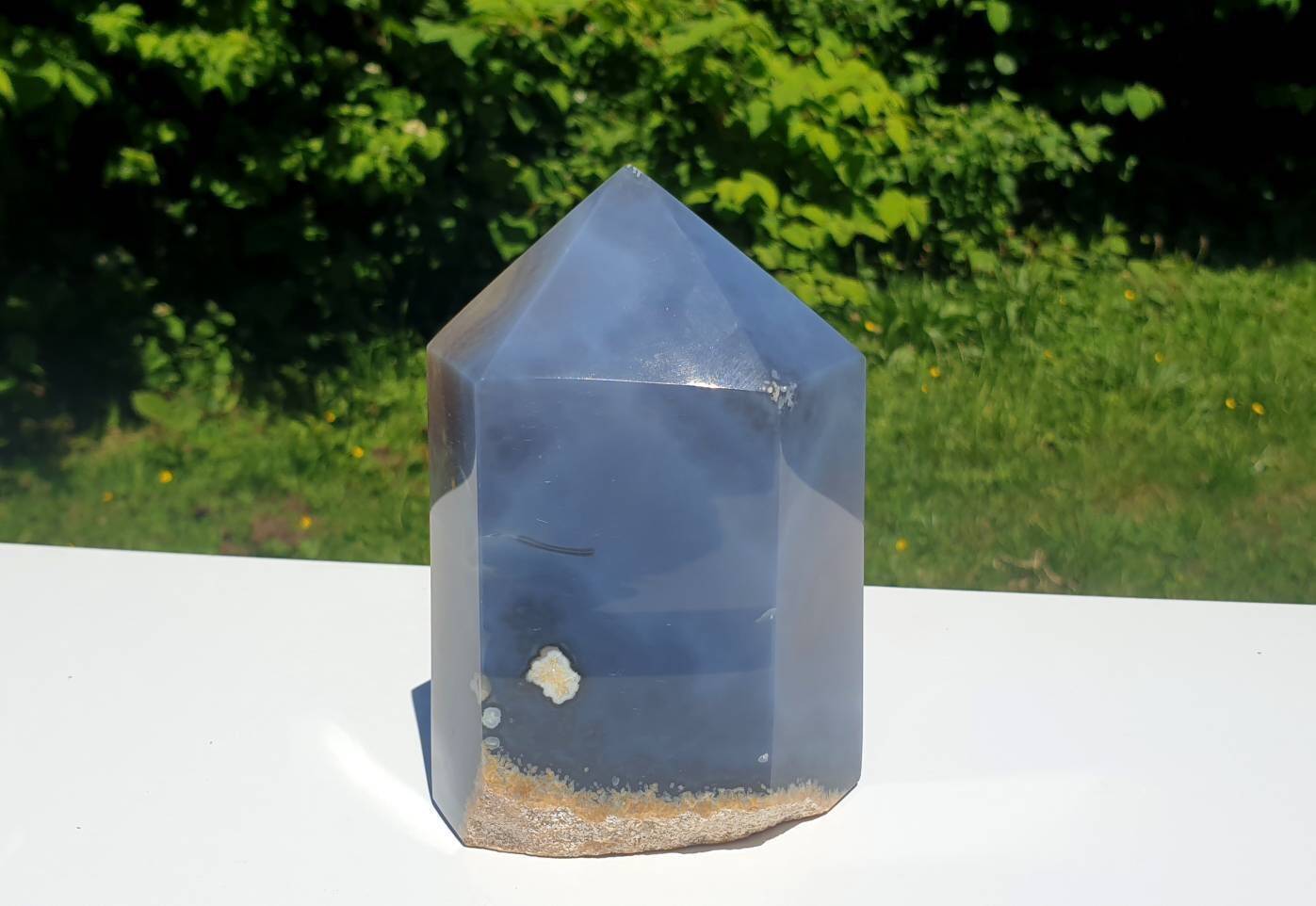 3) Agate Polished Crystal Prism