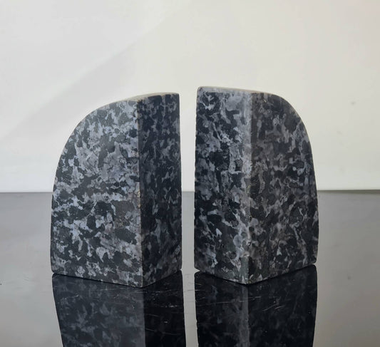 Large Indigo Gabbro Crystal Bookends