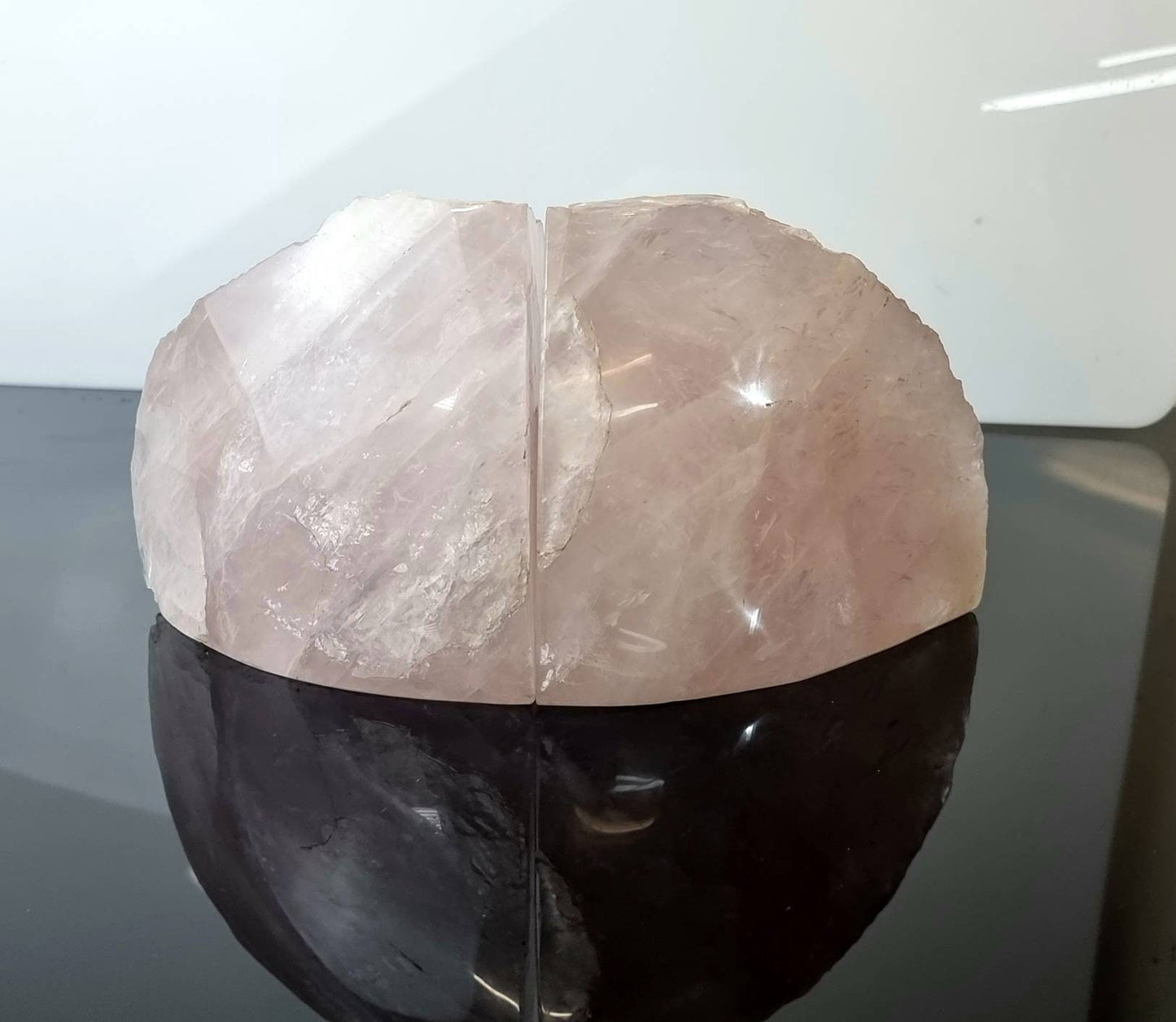  XL Large Rose Quartz Crystal Bookends