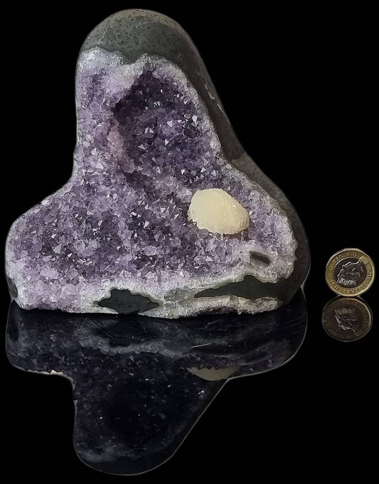 Amethyst Crystal Quartz Geode Uruguayan calcite