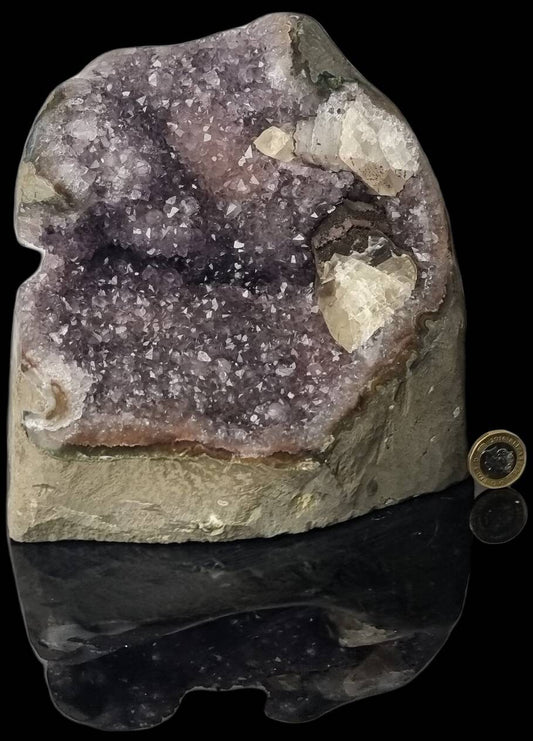 Amethyst Crystal Quartz Geode Uruguayan Freeform Large