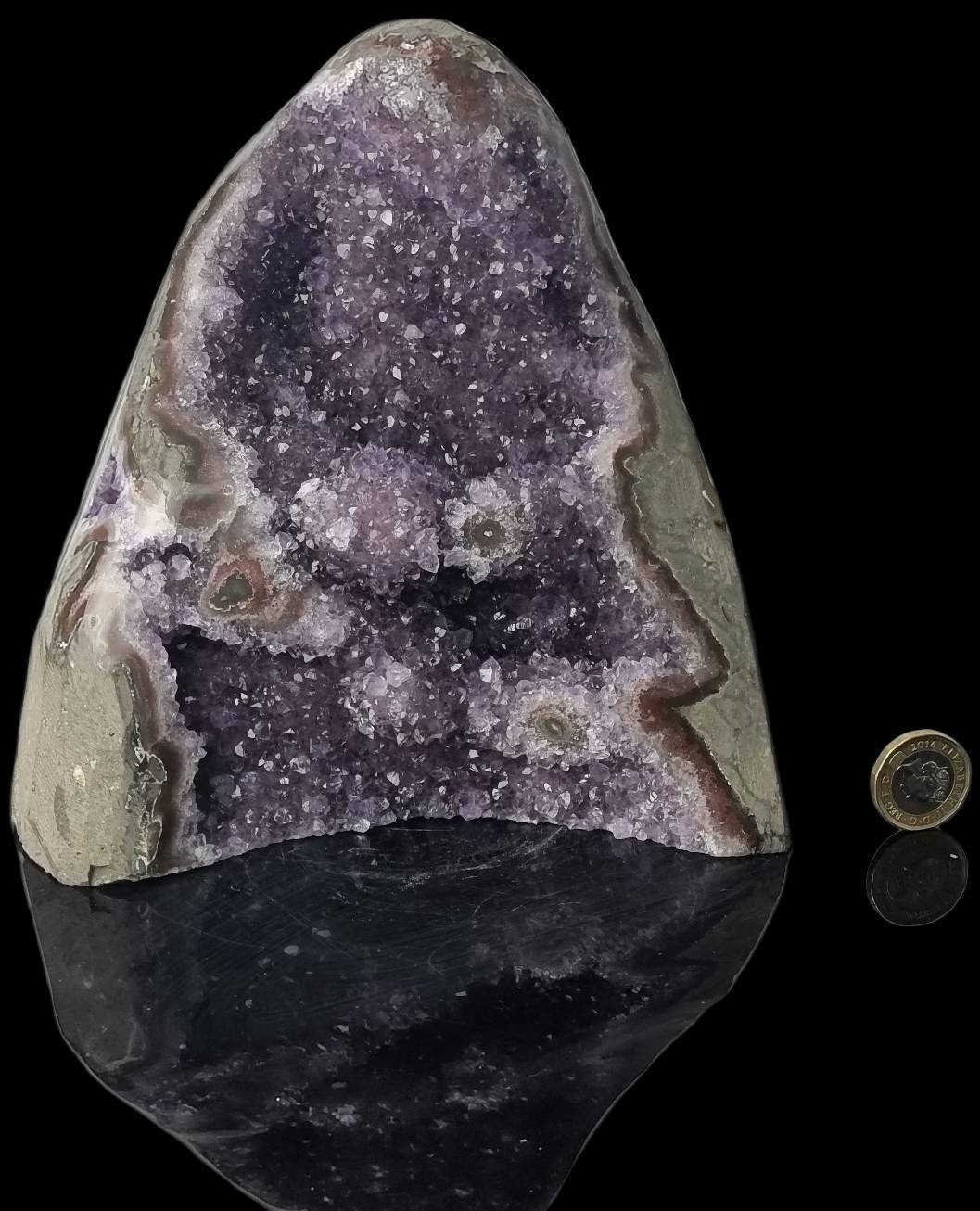 Druze Amethyst Crystal Quartz Geode Uruguayan Freeform