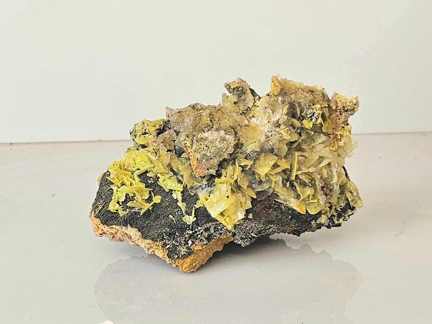 6) Yellow Wulfenite Crystal XL